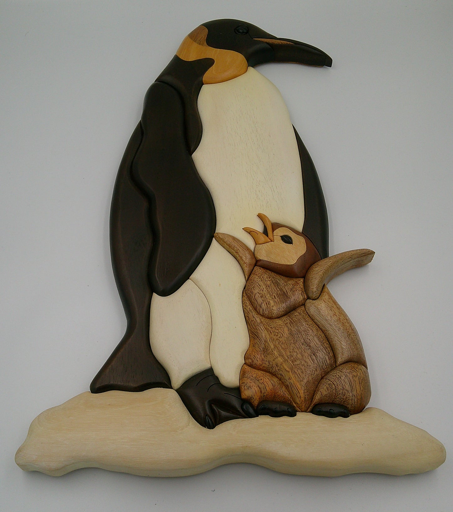 Intarsia Penguin and chick